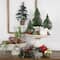 10.5" Unlit Frosted Iced Pine Artificial Christmas Tree with Jute Base